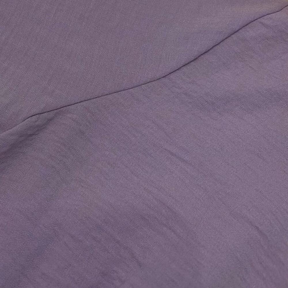Simply Vera Vera Wang Lavender Medium Tie Front Button Up Blouse Roll Tab Sleeve - Picture 7 of 7